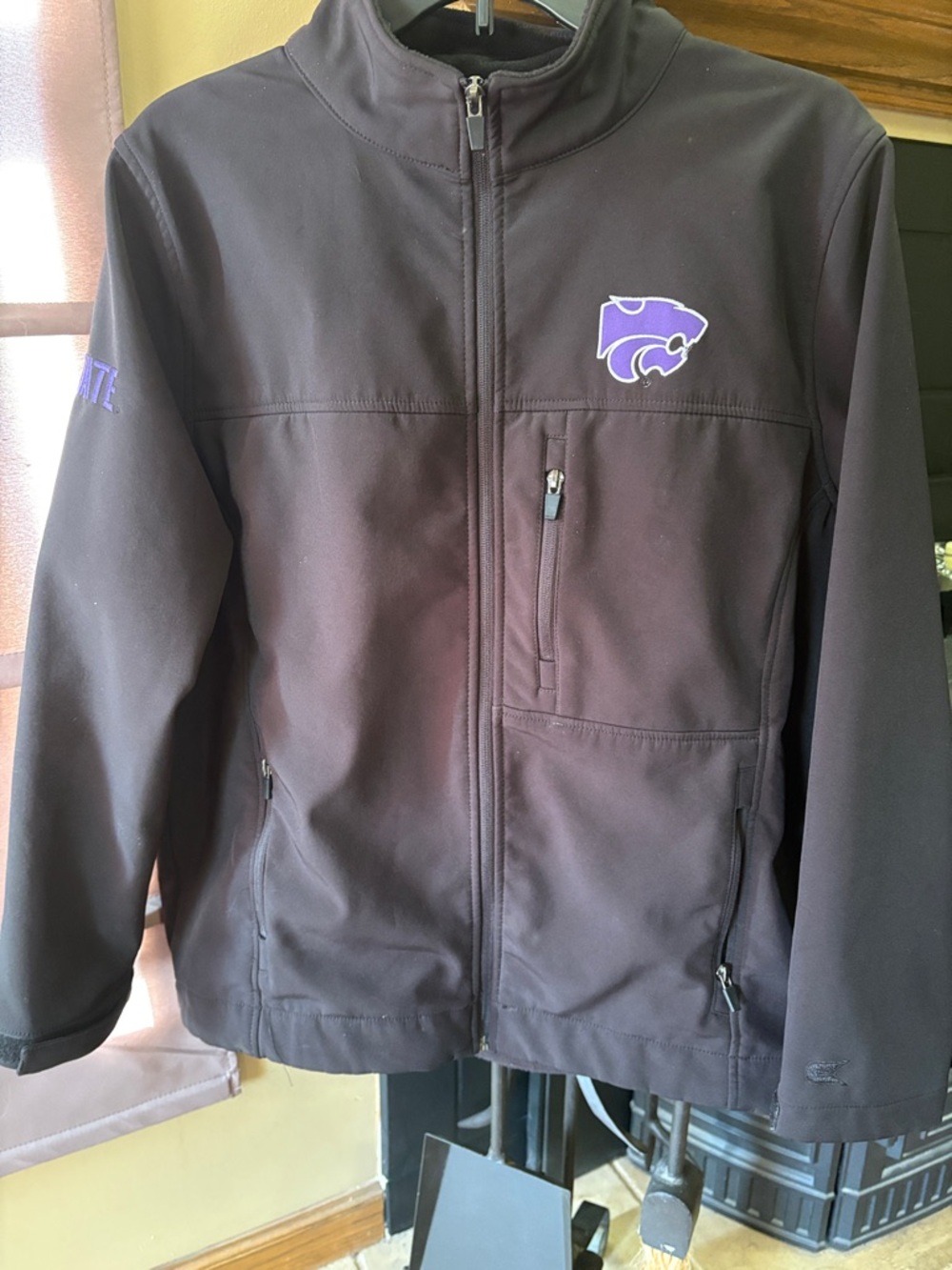 Kansas State Wildcats Men's Black Softshell Jacket